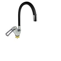 Змішувач Zegor однорукий для кухні/гнучкий гусак  YUB4-F181KB/чорний