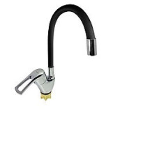 Змішувач Zegor однорукий для кухні/гнучкий гусак  YUB4-F181KB/чорний