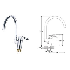 Змішувач Zegor для мийки SWF4-A113