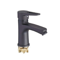 Змішувач Zegor однорукий для умивальника PUD1-A045YB/Чорний