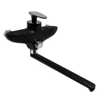 Змішувач Zegor однорукий для ванни SAT7-А010YB/чорний+хром