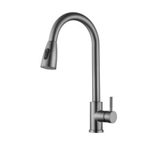 Змішувач Zegor нержавійка для мийки SAP4-H090MG/графіт