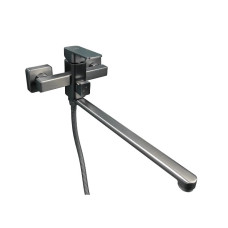 Змішувач Zegor однорукий для ванни довгий носик LEB7-B123MG/Графіт