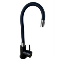 Змішувач SOLONE для кухні/ гнучкий гусак EZA4-F090YB/чорний мат