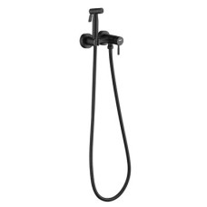 Змішувач Zegor Чорний з нержавійки, гігієнічний душ SAP2-A090YB