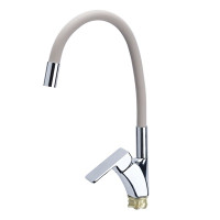 Змішувач Zegor для мийки гнучкий гусак LEB4-F123GY/сірий