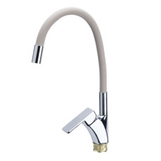 Змішувач Zegor для мийки гнучкий гусак LEB4-F123GY/сірий