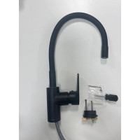 Змішувач Zegor мийки EDN4-F166YB/чорний/гнучкий