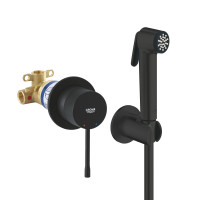 Набір із гігієнічним душем Grohe Essence чорний матовий