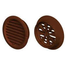 Решітка вентиляційна (VENTS) Ø125 коричнева (з жалюзі)