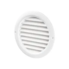 Решітка кругла "Домовент" 100 Д біла + москітна сітка