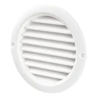 Решітка кругла "Домовент" 150 Д біла +москітна сітка