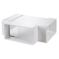 Трійник 55х110мм пластиковий (плоский)