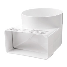 Коліно (кругле-плоcке) каналу 60x204xØ125 мм