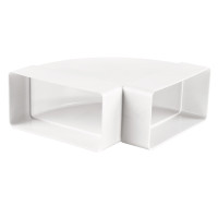 Коліно горизонтальне 60x204 мм. (пластикове,плоске)