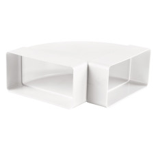 Коліно горизонтальне 60x204 мм. (пластикове,плоске)