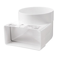 Коліно кругле плоcке. каналу 60х204хØ100мм.