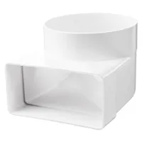 Коліно кругле плоcке. каналу 60x204xØ150 мм.