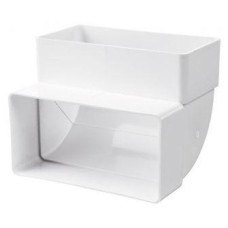 Коліно вертикальне 55x110мм. (пластикове,плоске)