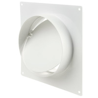 З'єднювач з пластиною стіновою Ø125 з клапаном (Ventika)