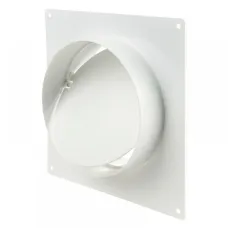 З'єднювач з пластиною стіновою Ø150 з клапаном (Ventika)