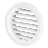 Решітка дверна (VENTS) Ø80 мм біла