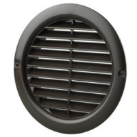 Решітка вентиляційна (VENTS) Ø100 чорна (з москітною сіткою)