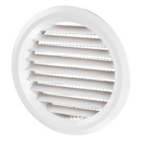 Решітка дверна "VENTS" 80мм біла + москітна сітка