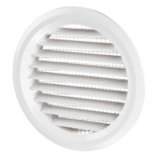 Решітка дверна "VENTS" 80мм біла + москітна сітка