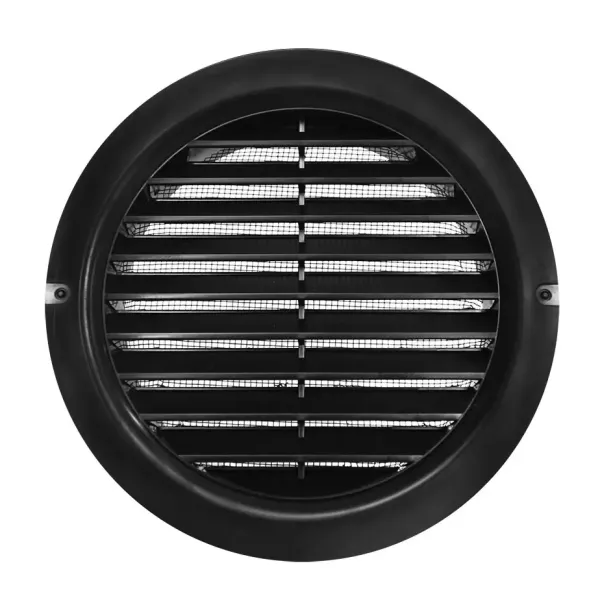Решітка вентиляційна (VENTS) Ø100 чорна (з москітною сіткою)
