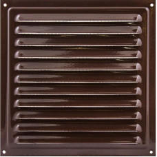 Решітка вентиляційна (VENTS) 125х125 мм коричнева (металева)