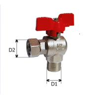 Кран кульов накидна гайка 3/4" КУТ для котлів