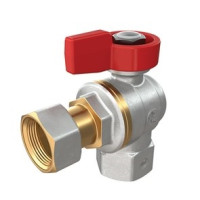 Кран накидна гайка КУТ(пів метелевий) 3/4х3/4