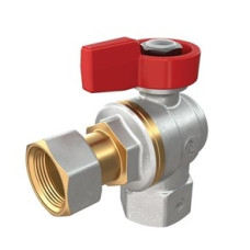 Кран накидна гайка КУТ(пів метелевий) 3/4х3/4