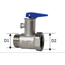 Клапан до бойлера 1/2 з ручкою