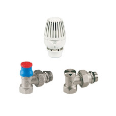 Комплект кутовий (2 крана+термоголовка)/в пакеті