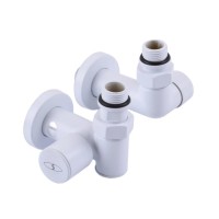 Набір вентильних кутових кранів з американкою 1/2/БІЛИЙ SOLOMON