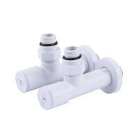 Набір вентильних кутових кранів з американкою 1/2/БІЛИЙ SOLOMON