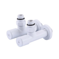 Набір вентильних кутових кранів з американкою 1/2/БІЛИЙ SOLOMON