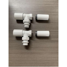 Набір вентильних кутових кранів з американкою 1/2 Чорний