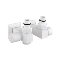 Набір вентильних кутових кранів з американкою 1/2/Білий SOLOMON_LUX