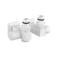 Набір вентильних кутових кранів з американкою 1/2/Білий SOLOMON_LUX