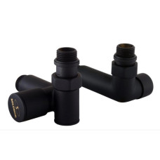 Набір вентильних кутових кранів з американкою 1/2/ЧОРНИЙ SOLOMON