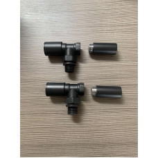 Набір вентильних кутових кранів з американкою 1/2/ЧОРНИЙ