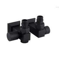 Набір вентильних кутових кранів з американкою 1/2/Чорний SOLOMON_LUX