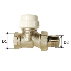 Кран радіаторний термостатичний 1/2 /ПРЯМИЙ