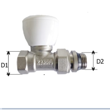 Кран радіаторний 1/2 прямий /регуляційний/верхній
