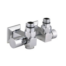 Набір вентильних кутових кранів з американкою 1/2/Хром SOLOMON_LUX