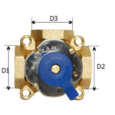 Трьох ходовий ручний кран (прохід " / різьба 11/4)