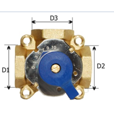 Трьох ходовий ручний кран (прохід " /різьба 1)
